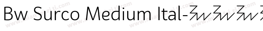 Bw Surco Medium Ital字体转换